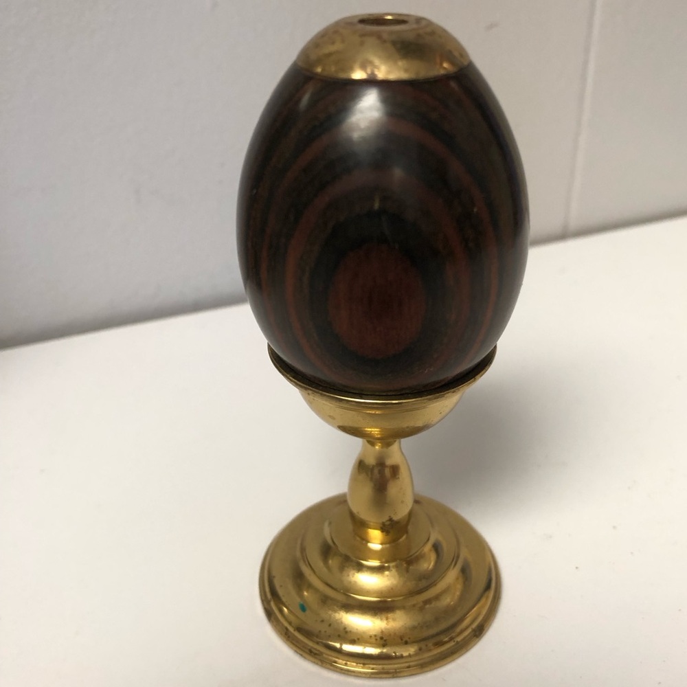Vintage 1991 Van Cort “Nicholas II” Exotic Wood Kaleidoscope with Brass Stand